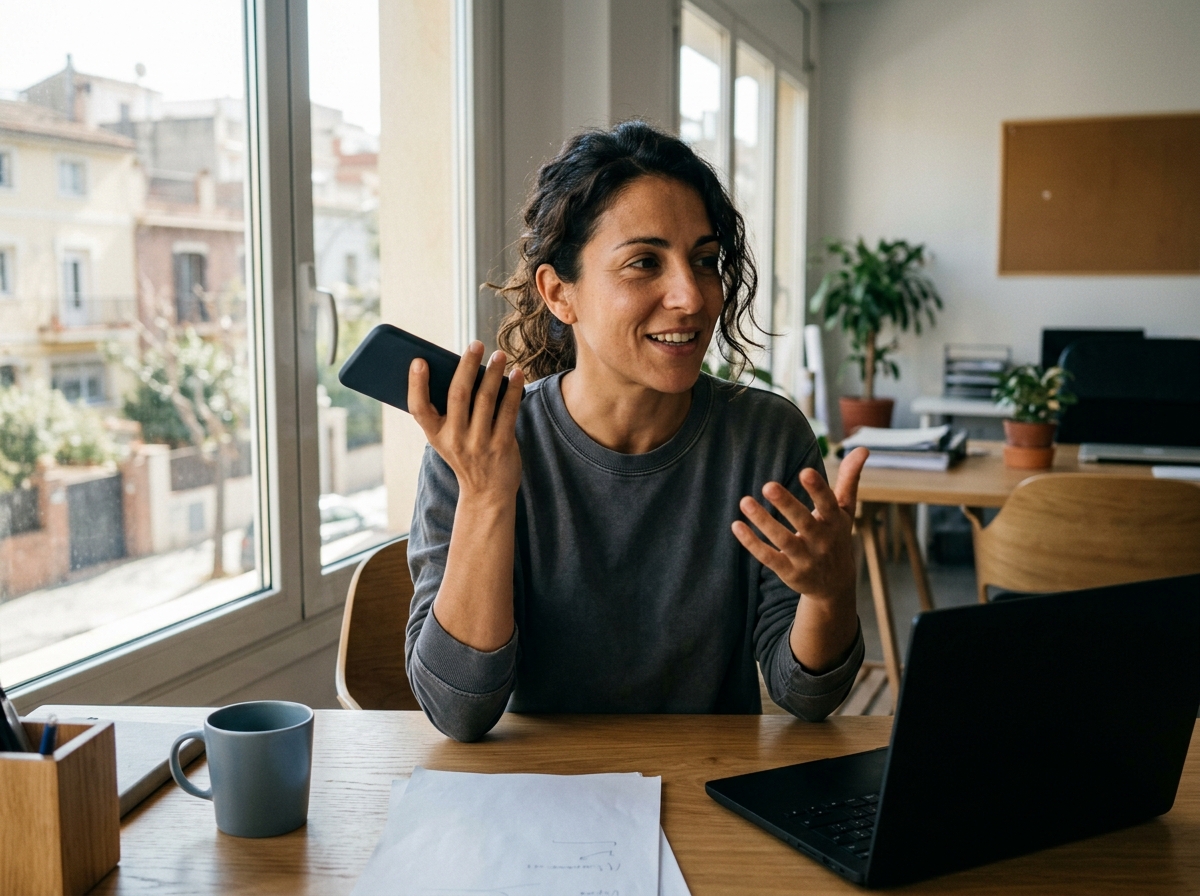 Mediterranean operations manager in a candid enterprise consultation call